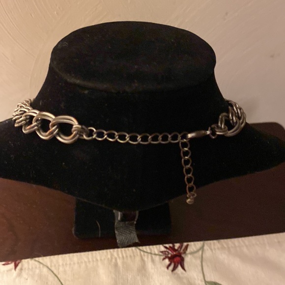 Silver 10”-11” chain necklace with fancy variety of silver beads - Picture 2 of 2